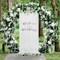 Greenery Welcome Arch Reception Backdrop Rustic Linen Fabric Wedding Sign